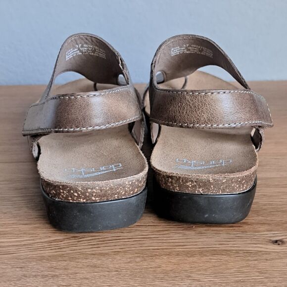 Dansko Reece Women’s Size 6.5 / EU 37 Brown Leather Toe Loop Sandals Thongs - Picture 6 of 9